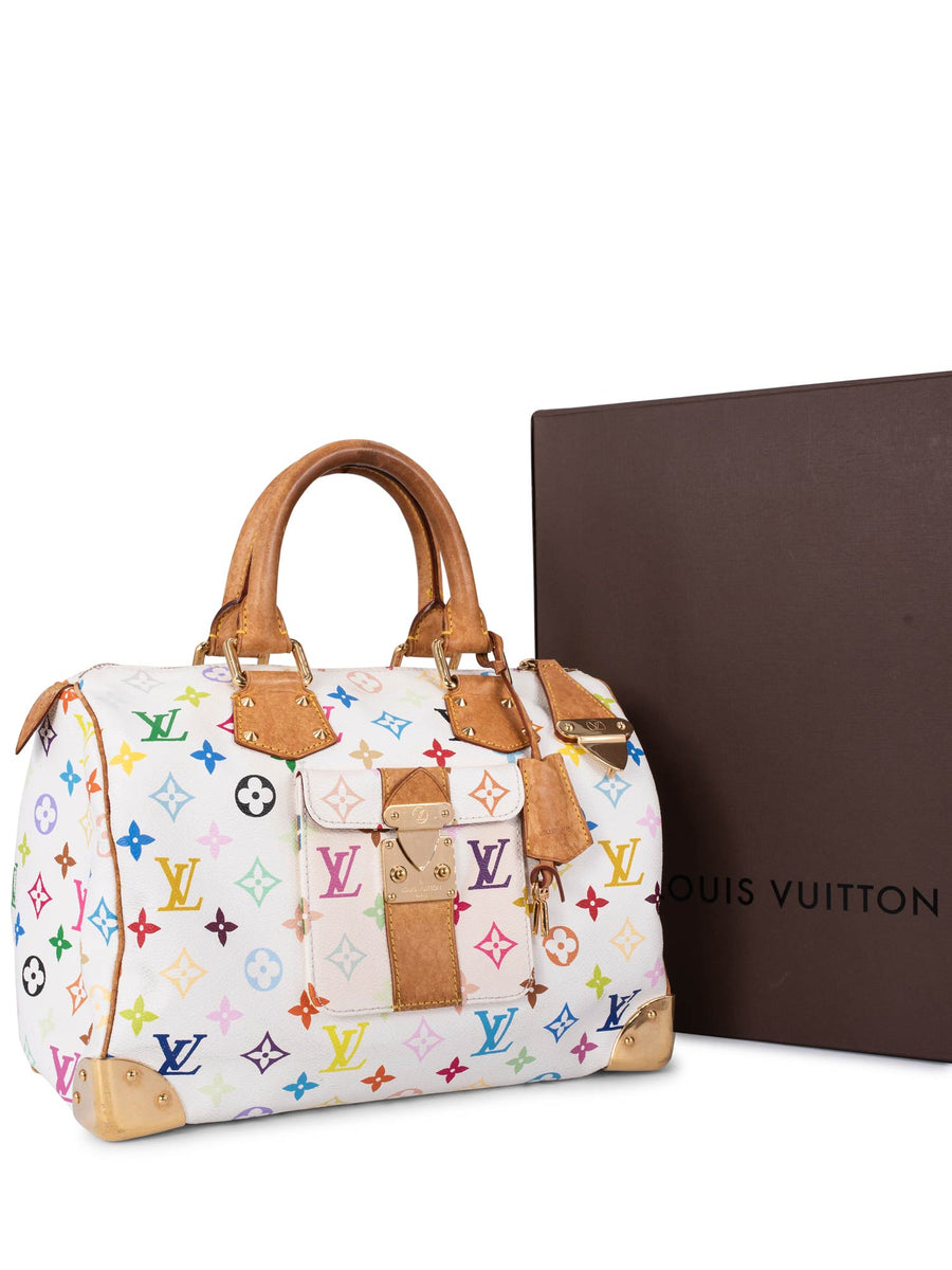 Louis Vuitton Monogram Takashi Murakami Speedy Bag 30 Multicolor