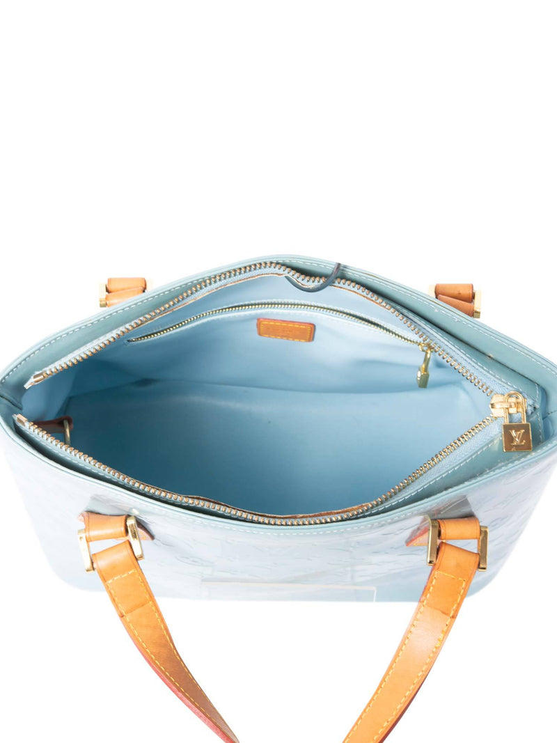 Louis Vuitton Monogram Vernis Houston Bag Blue-designer resale