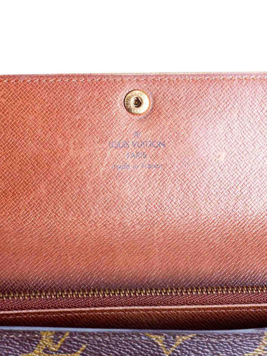 Sarah leather wallet Louis Vuitton Brown in Leather - 31287255