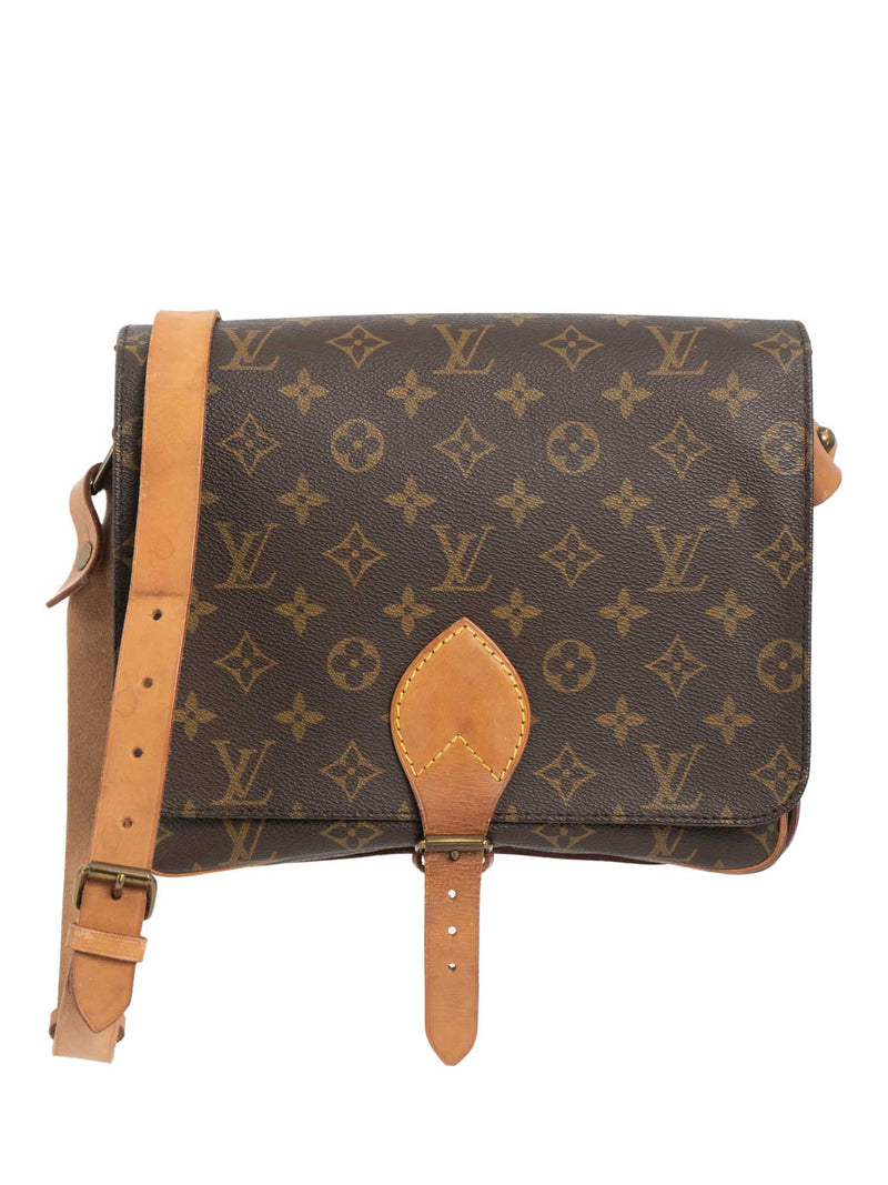 Louis Vuitton Vintage Monogram Flap Messenger Bag GM Brown-designer resale