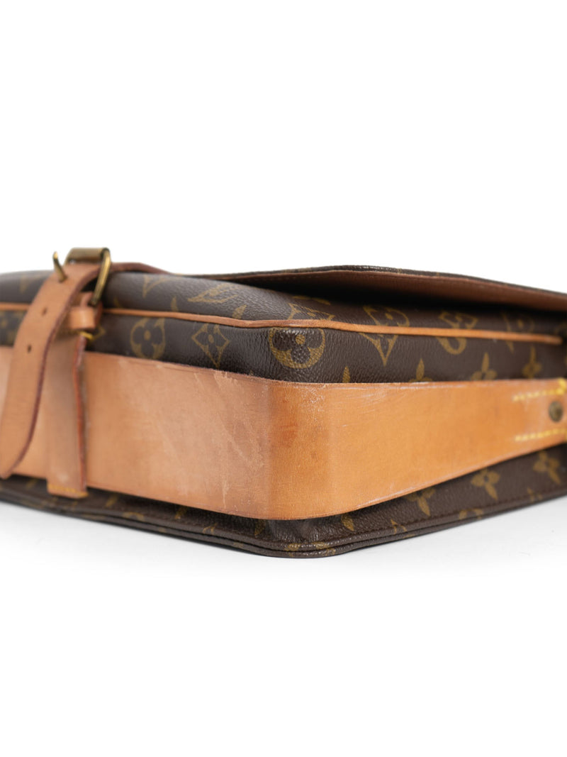 Louis Vuitton Vintage Monogram Flap Messenger Bag GM Brown-designer resale