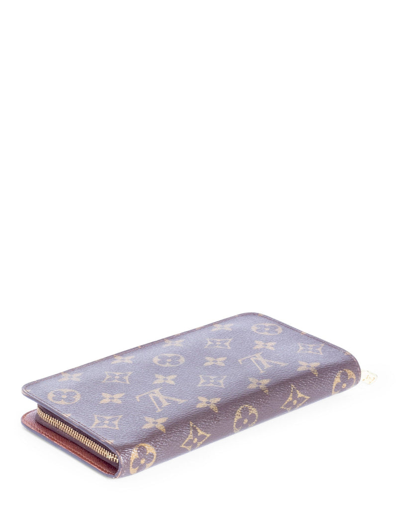 Louis Vuitton Vintage Monogram Zip Around Wallet Brown-designer resale
