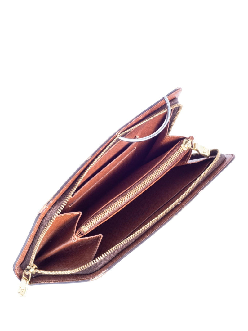 Louis Vuitton Vintage Monogram Zip Around Wallet Brown-designer resale