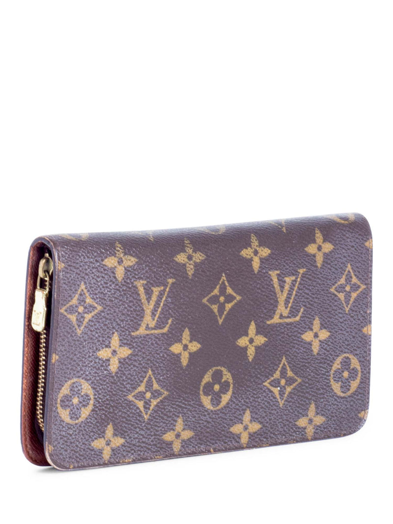 Louis Vuitton Vintage Monogram Zip Around Wallet Brown-designer resale