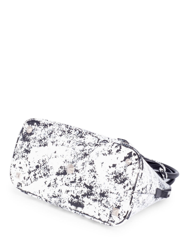 Maison Margiela Leather 5AC 11 Graffiti Top Handle Bag Black White-designer resale
