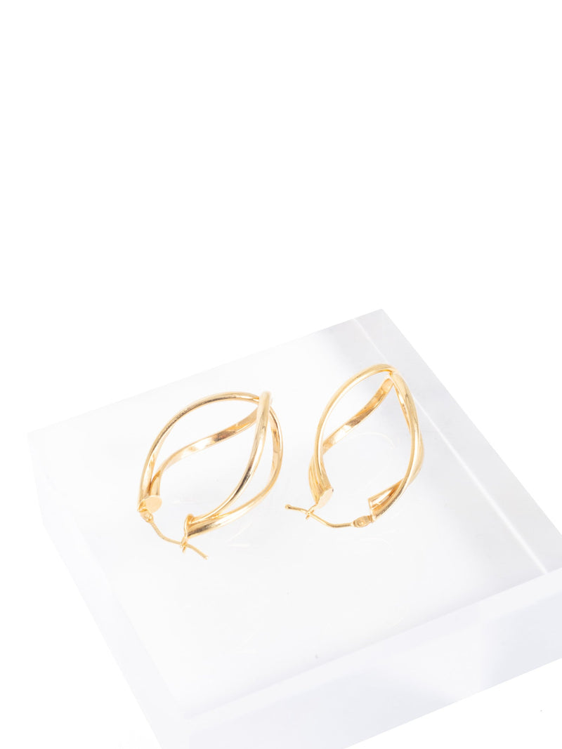 Milor 14K Gold Dangle Earrings-designer resale