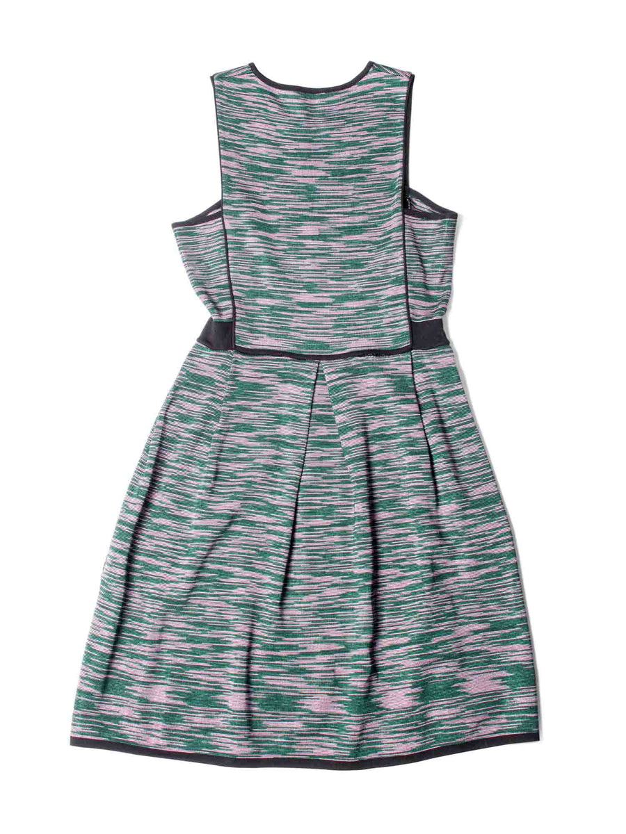missoni green knit dress Missoni Knit A Line Midi Dress Green Purple