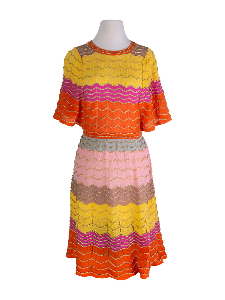 knee length dresses for ladies Nocciolino Midi Dress by Missoni