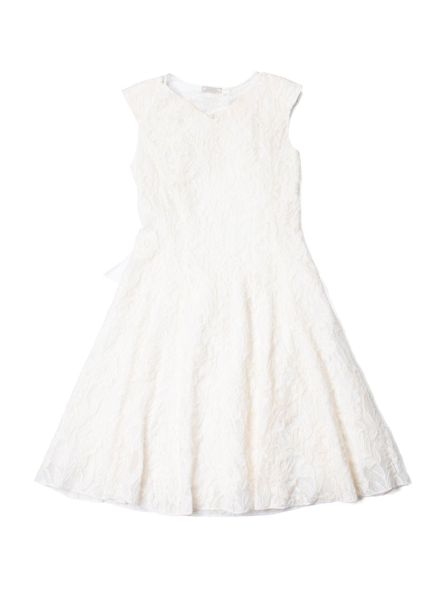 knee length dresses for ladies 2000s Nina Ricci White Lace Mini Dress – THE WAY WE WORE