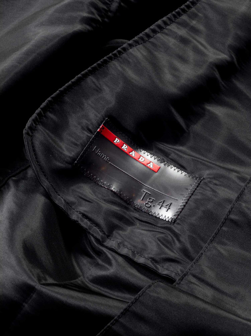 Prada Belted Trench Raincoat Black-designer resale