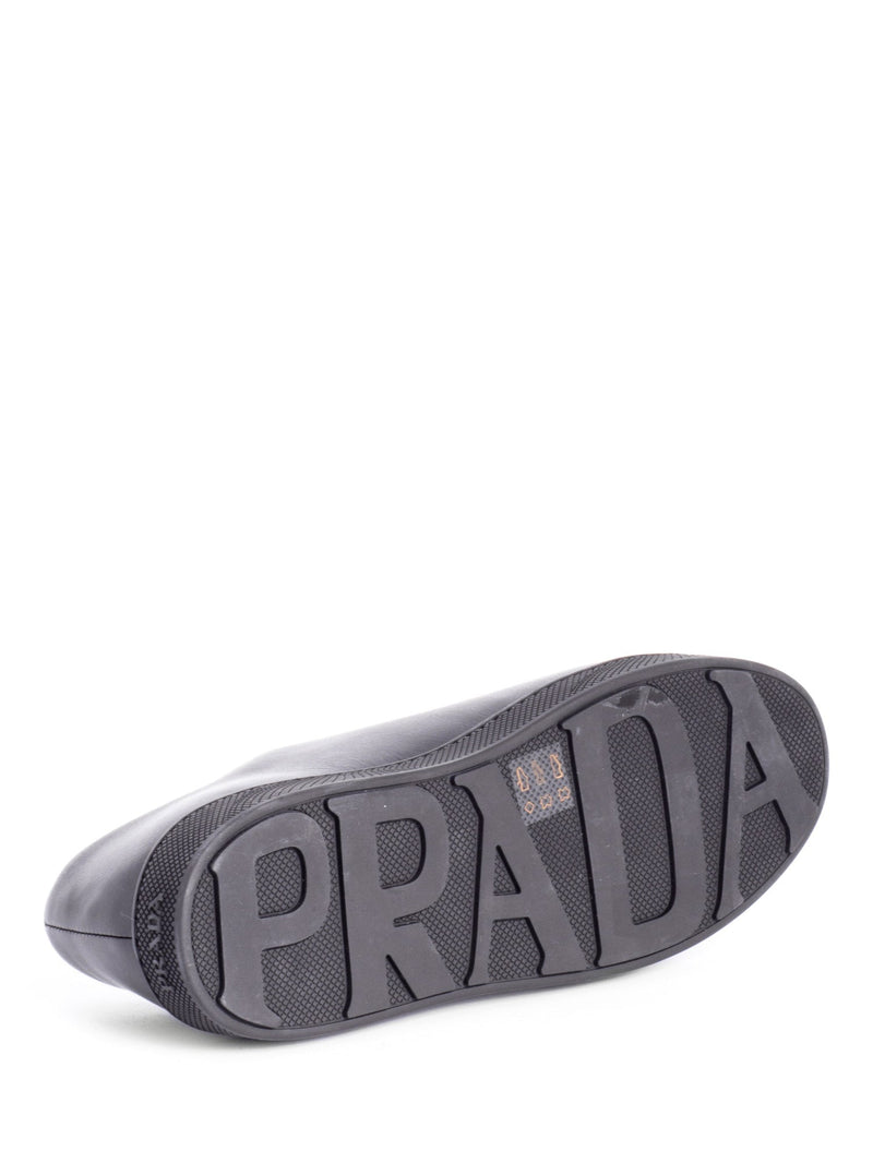 Prada Leather Sneakers Black-designer resale