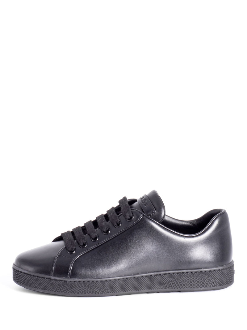 Prada Leather Sneakers Black-designer resale