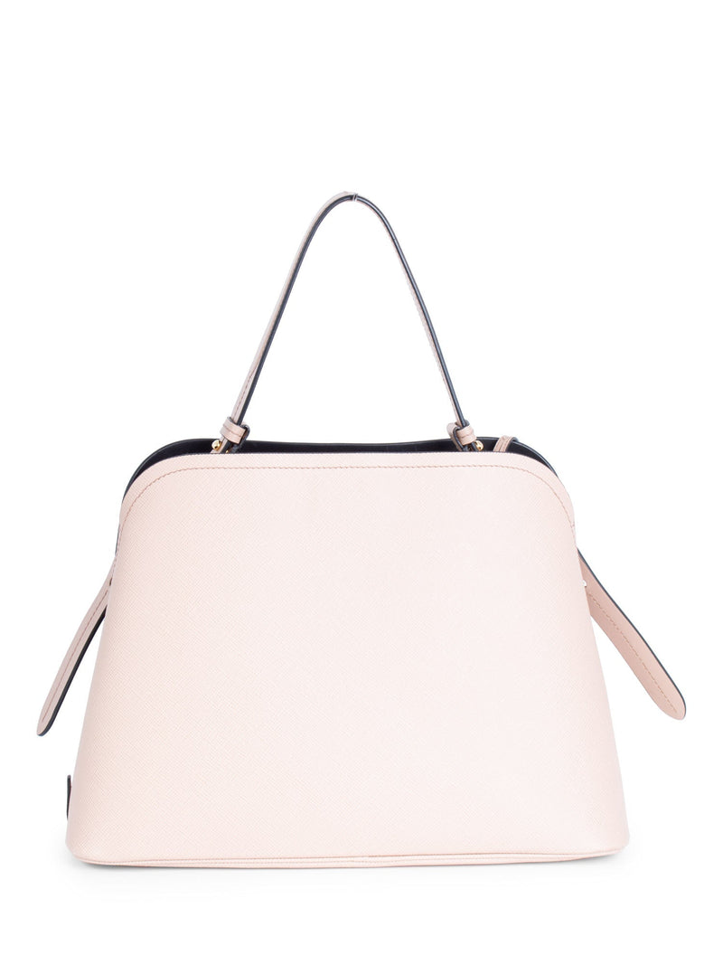 Prada Saffiano Leather Two-Way Top Handle Messenger Bag Blush-designer resale