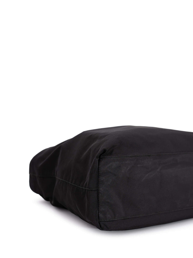 Prada Tessuto Nylon Shoulder Bucket Bag Black-designer resale