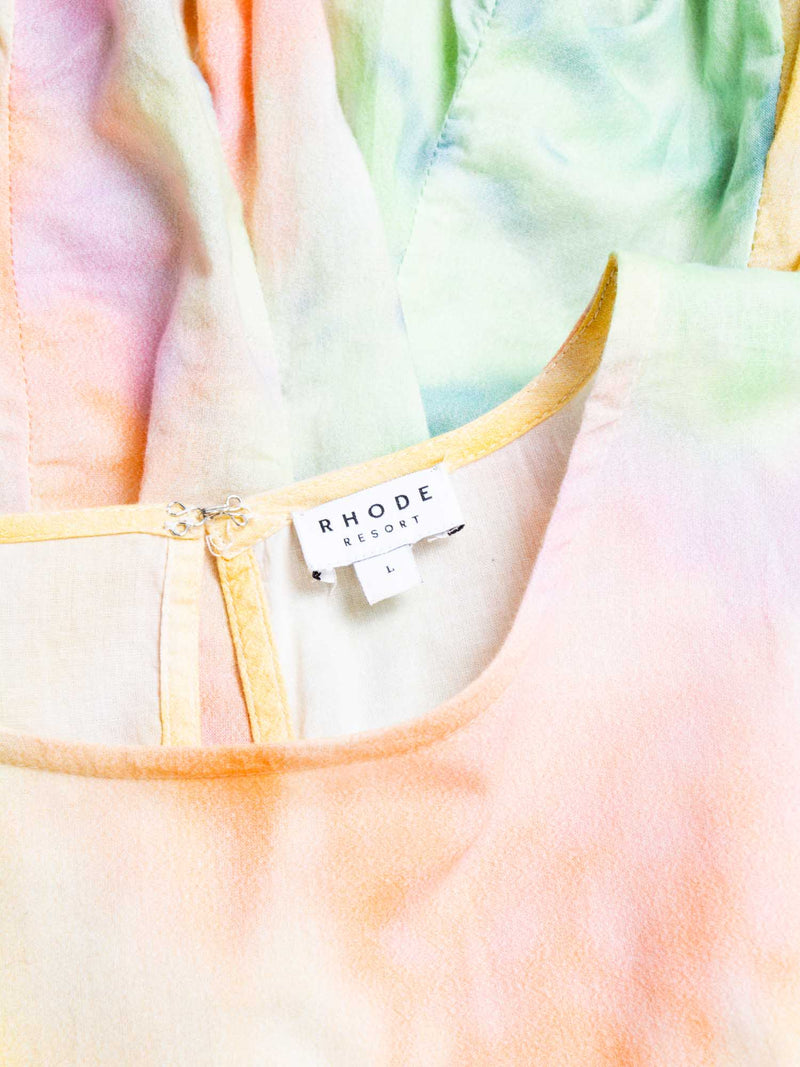 Rhode Cotton Tie-Dye Ella Mini Dress Multicolor-designer resale