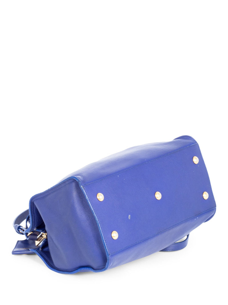 Saint Laurent Y Logo Leather Mini Shoulder Bag Royal Blue-designer resale