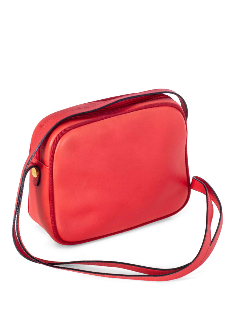 Salvatore Ferragamo Leather Vara Messenger Bag Red-designer resale
