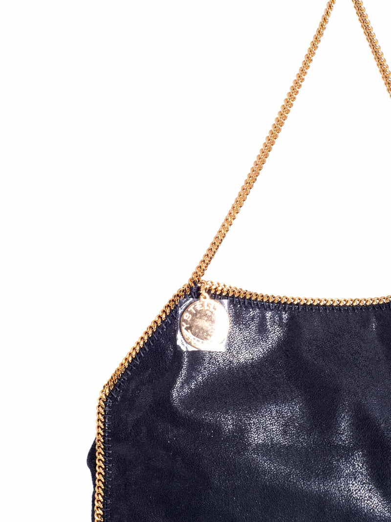 Stella McCartney Falabella Gold Chain Shoulder Bag Black-designer resale