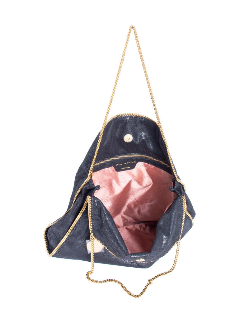 Stella McCartney Falabella Gold Chain Shoulder Bag Black-designer resale