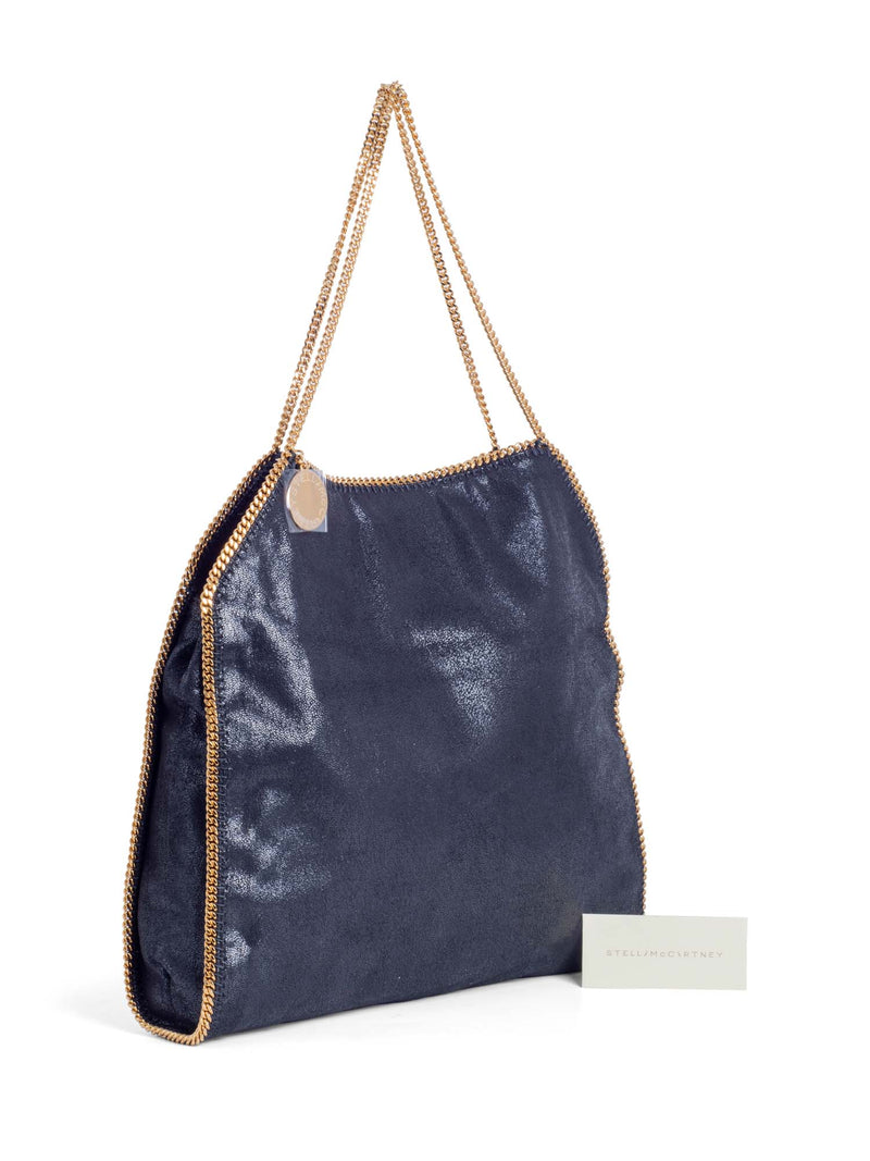 Stella McCartney Falabella Gold Chain Shoulder Bag Black-designer resale