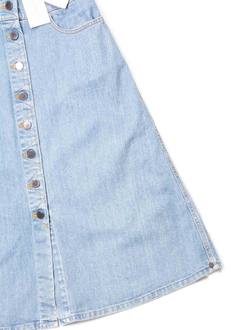 Stella McCartney Linda Sleeveless Denim Dress Blue-designer resale