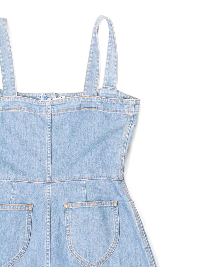 Stella McCartney Linda Sleeveless Denim Dress Blue-designer resale