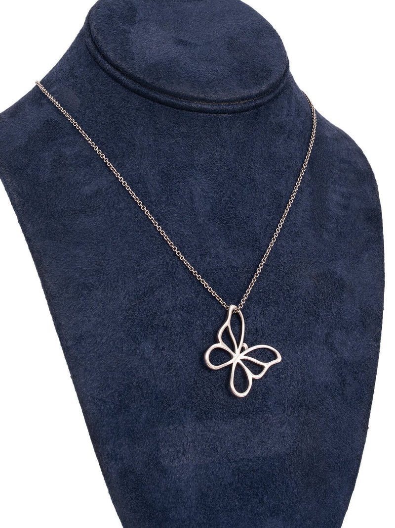 Tiffany Sterling Silver Paloma Picasso Butterfly Necklace-designer resale