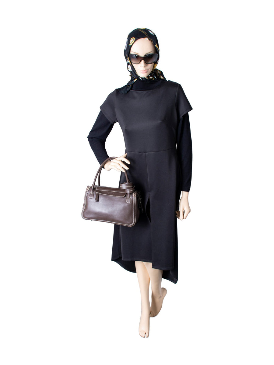 Tod's Leather Exposed Stitching Shoulder Bag Brown
