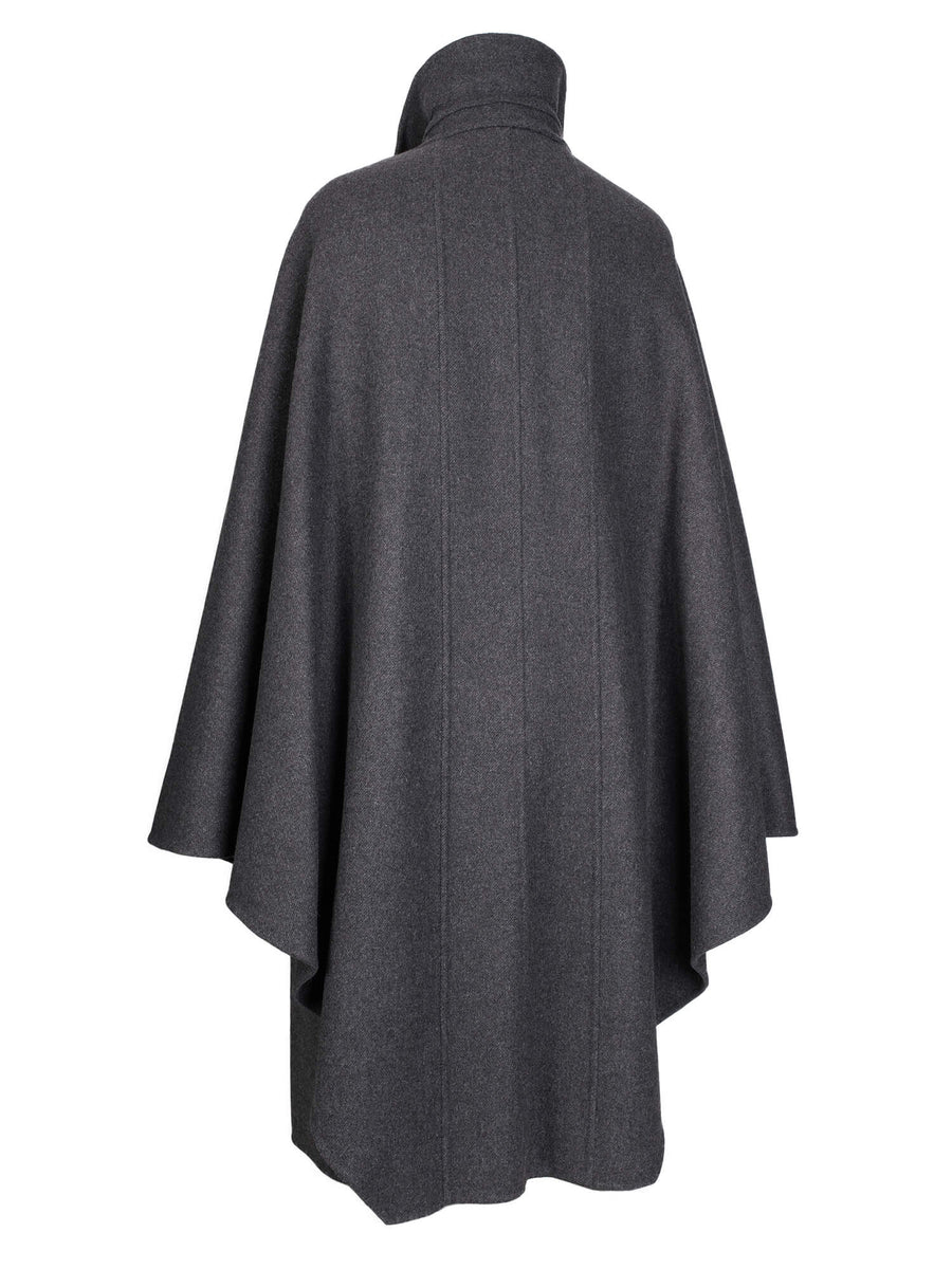 Valentino-Wool-Cape-Coat-Grey-