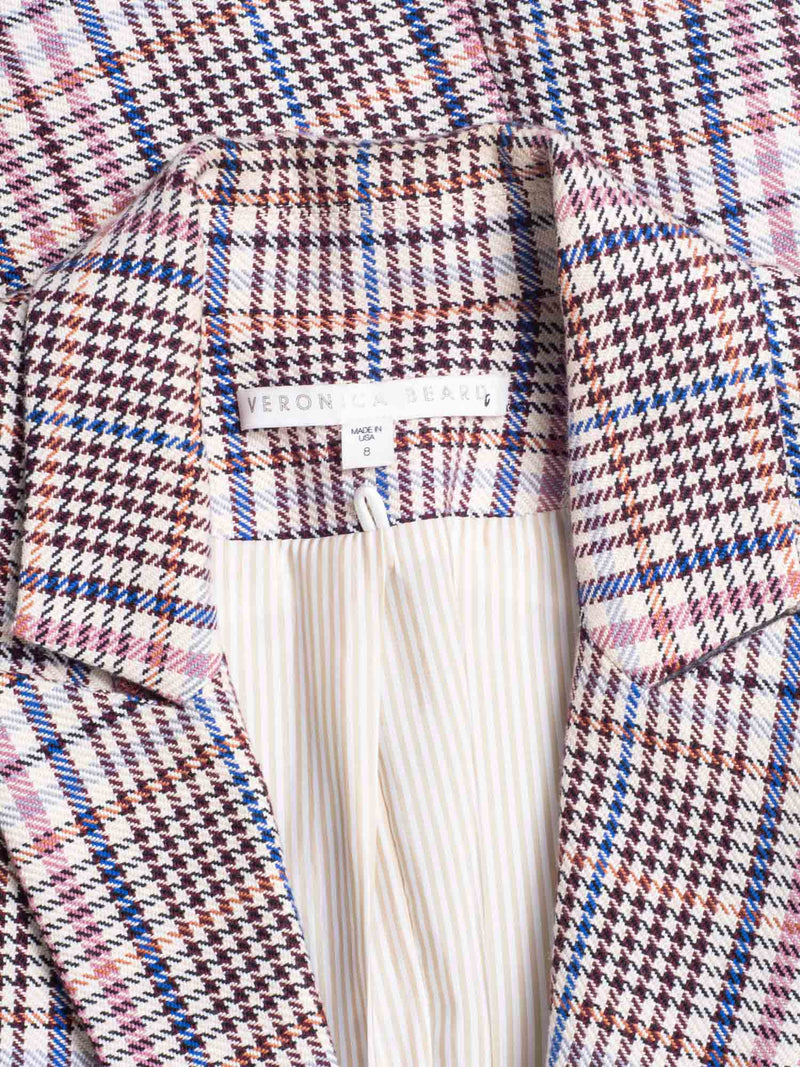 Veronica Beard Cotton Houndstooth Blazer Multicolor-designer resale