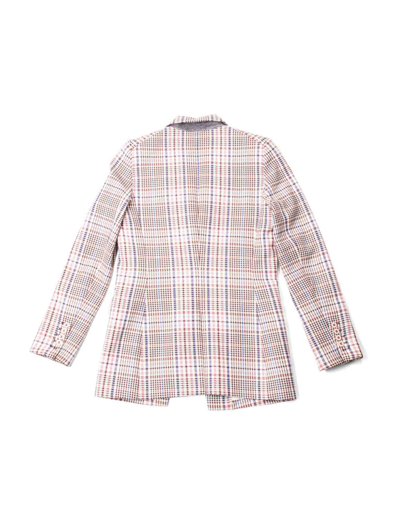 Veronica Beard Cotton Houndstooth Blazer Multicolor-designer resale