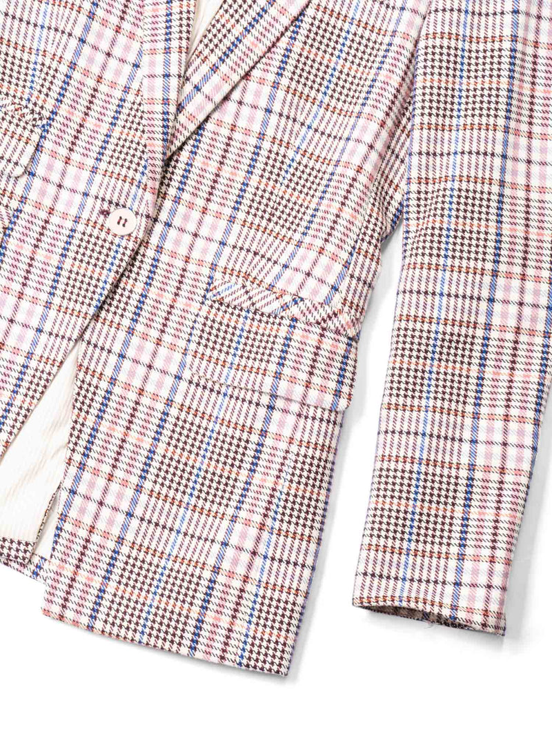 Veronica Beard Cotton Houndstooth Blazer Multicolor-designer resale
