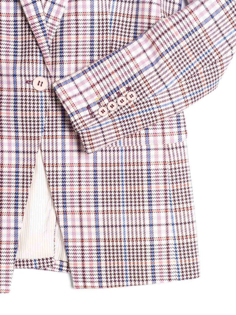 Veronica Beard Cotton Houndstooth Blazer Multicolor-designer resale