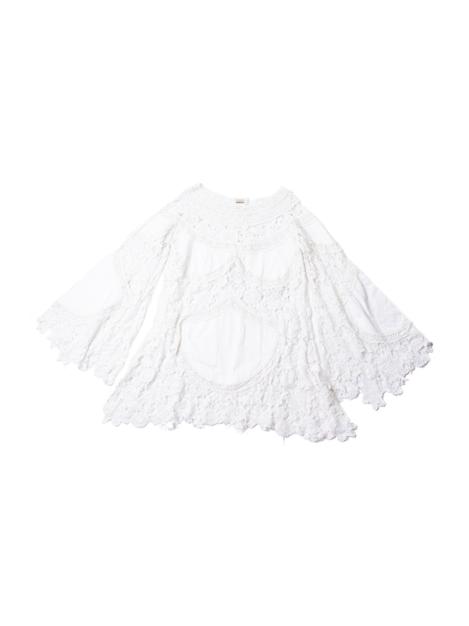 Vintage Eyelet Cotton Lace Dress White-designer resale