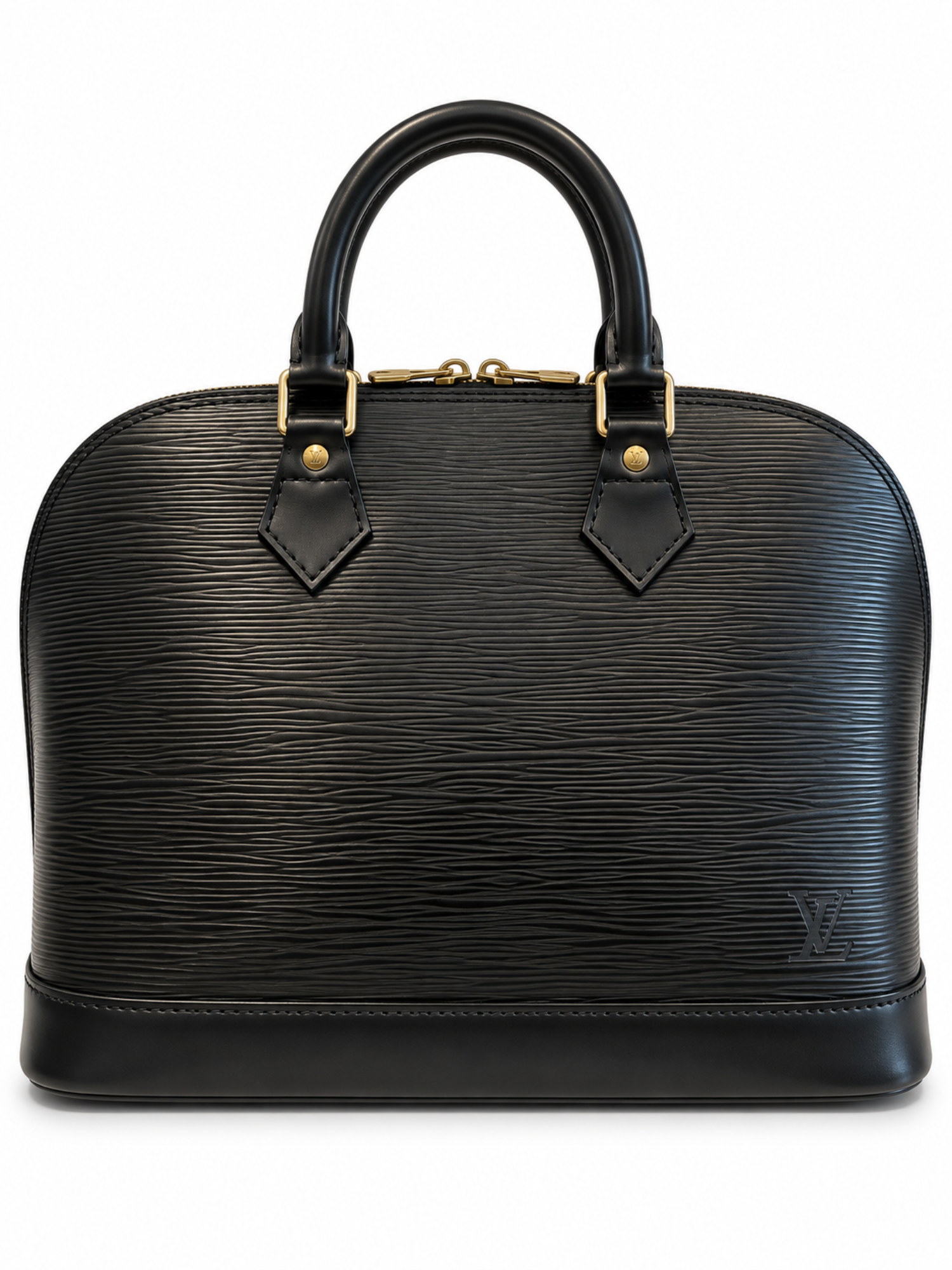 Louis Vuitton LV Logo Epi Leather Alma Bag MM Black