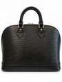 Louis Vuitton LV Logo Epi Leather Alma Bag MM Black