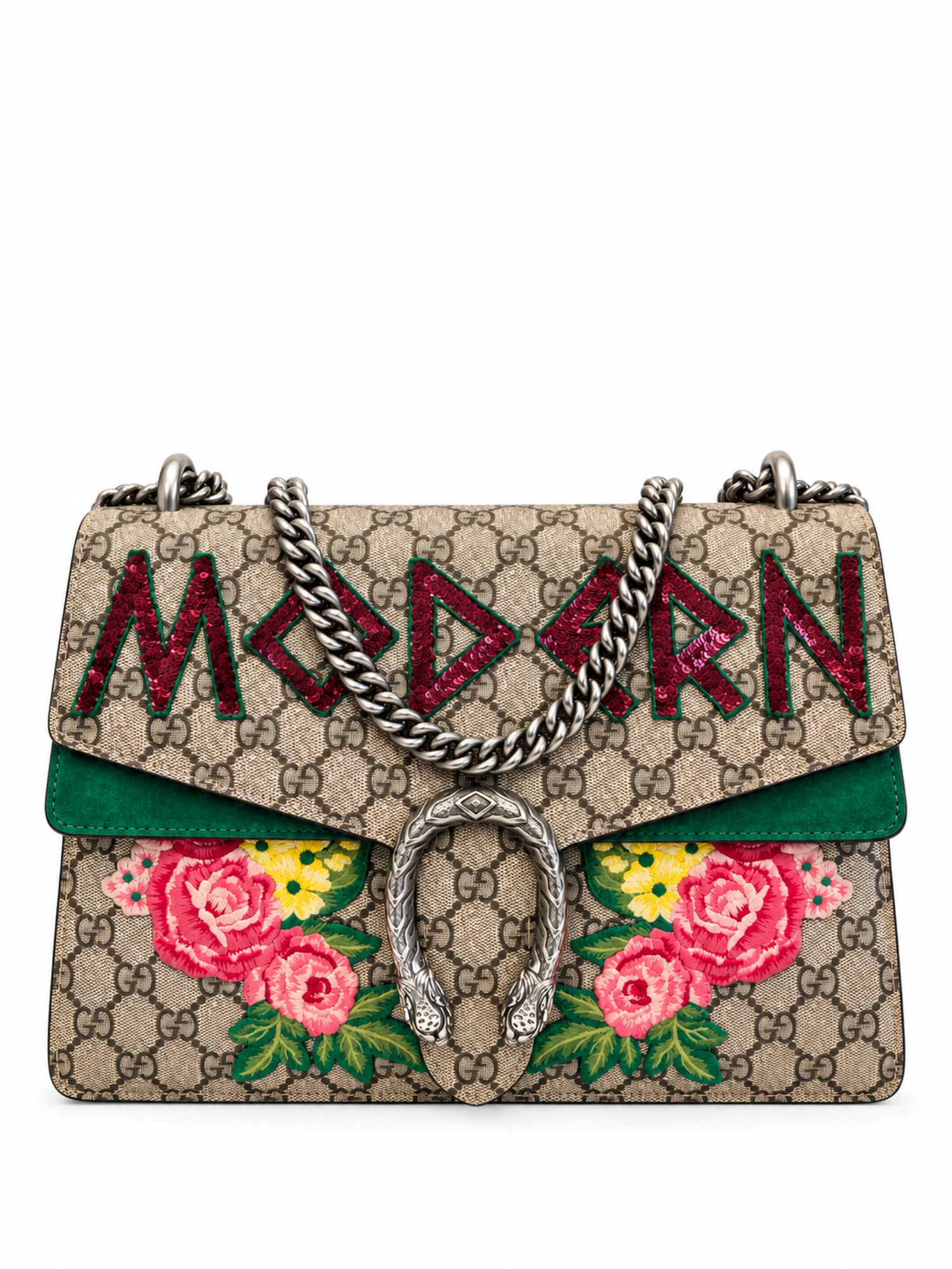 Gucci Modern GG Supreme Bloom Dionysus Medium Flap Bag Multicolor