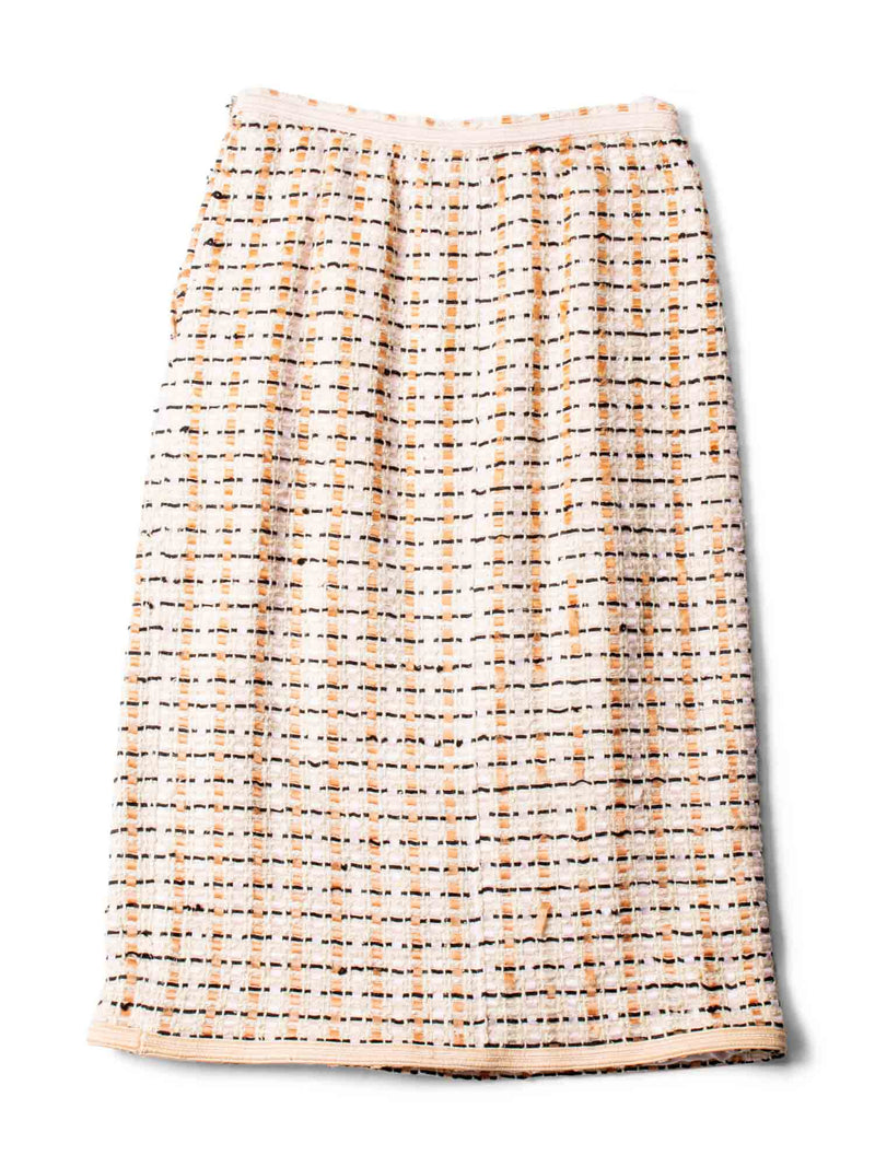 Adolfo New York Vintage Tweed Jacket Skirt Set Beige-designer resale