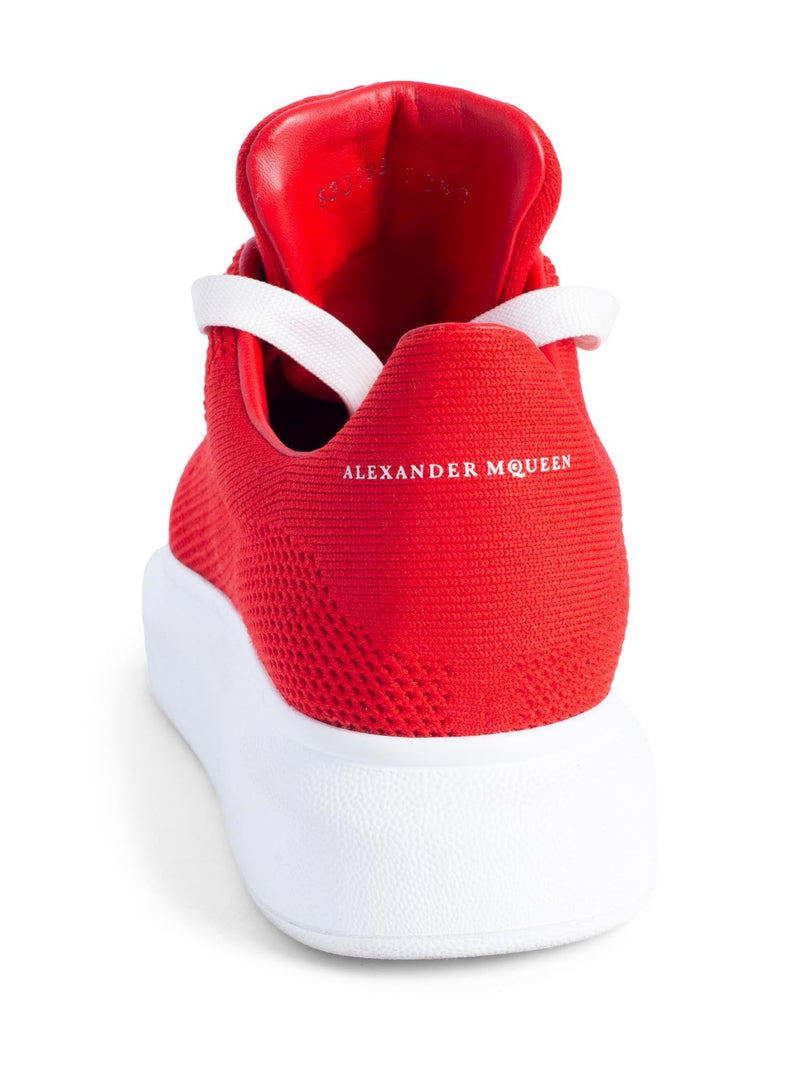 Alexander McQueen Platform Knitted Sneakers Red White-designer resale