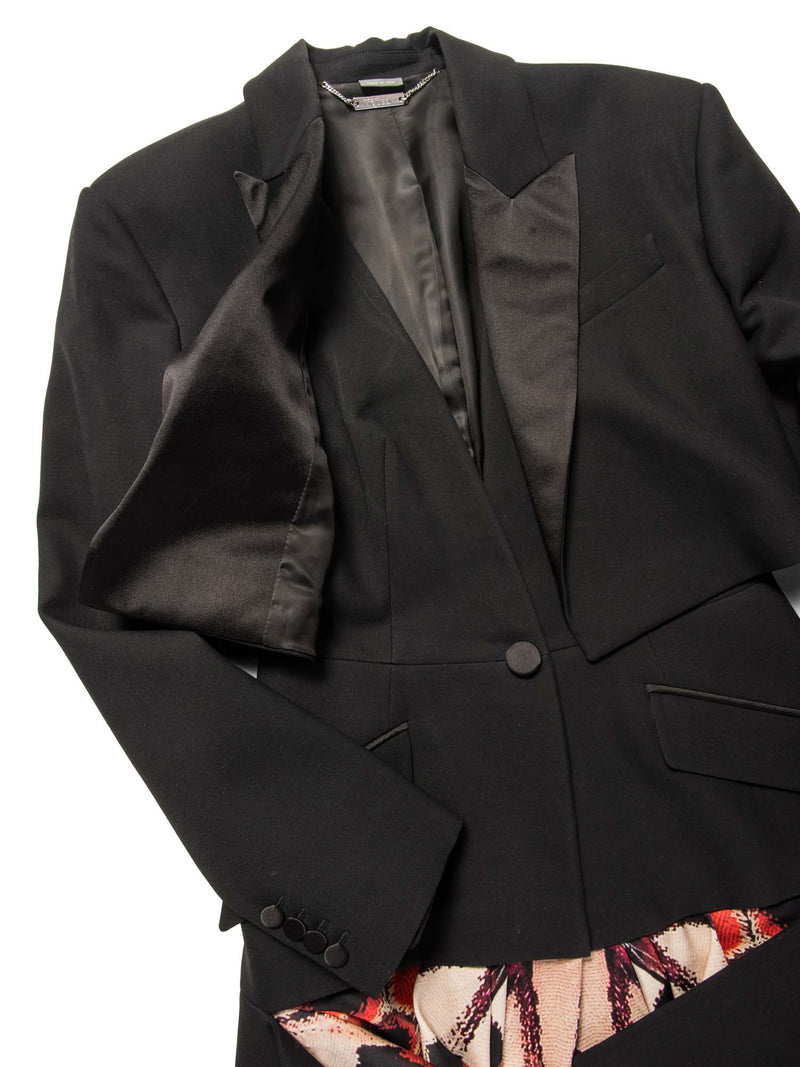 Alexander McQueen Runway Asymmetric Layered Jacket Black Red-designer resale