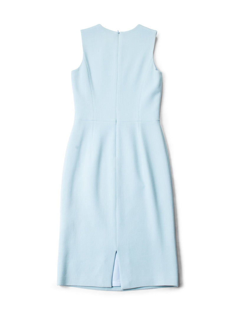 Barneys New York Wool Fitted Pencil Dress Light Blue Barneys New York Wool Fitted Pencil Dress Light Blue