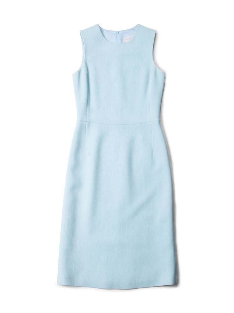Barneys New York Wool Fitted Pencil Dress Light Blue Barneys New York Wool Fitted Pencil Dress Light Blue
