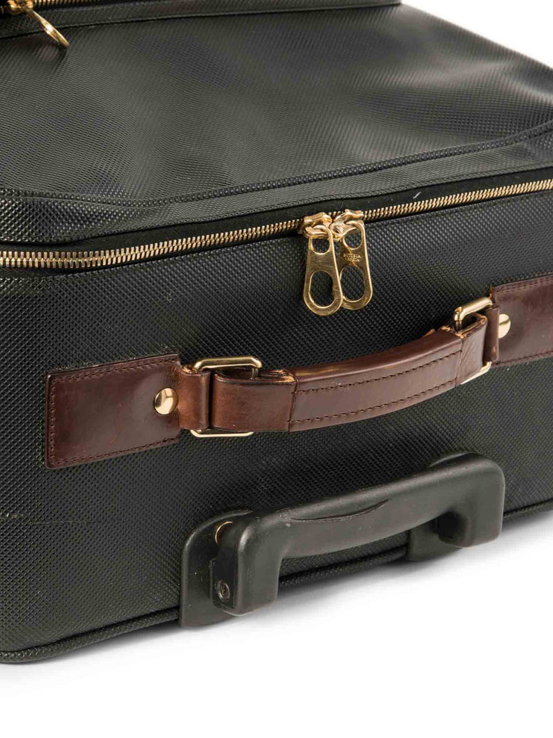 Bottega Veneta Carry-On Suitcase Black Brown-designer resale