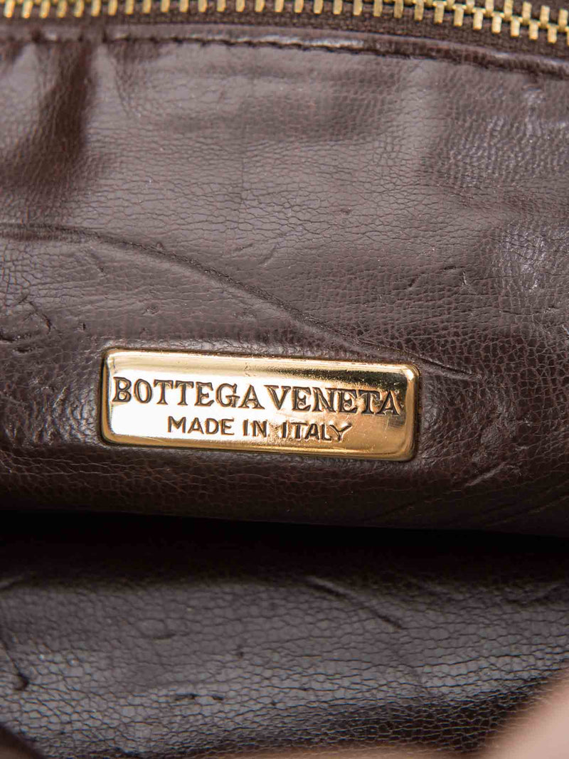 Bottega Veneta Intrecciato Flap Messenger Bag Taupe-designer resale