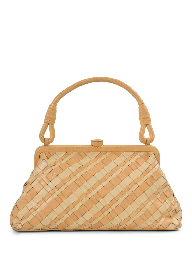 Bottega Veneta Intrecciato Leather Tassel Charm Top Handle Bag Multicolor-designer resale