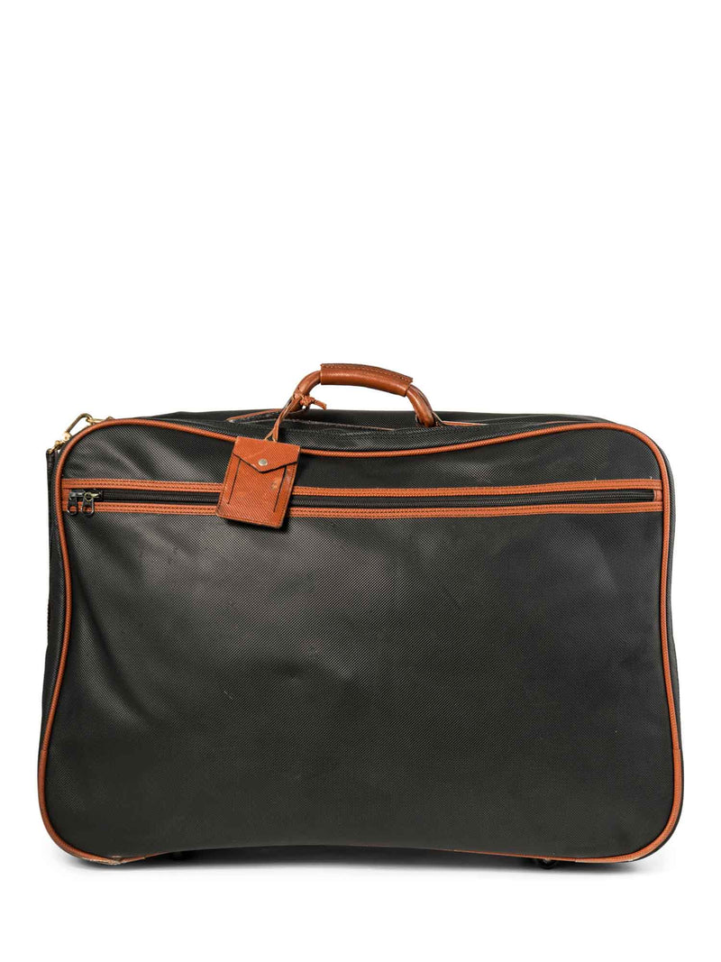 Bottega Veneta Leather Soft Luggage Suitcase Black Brown-designer resale