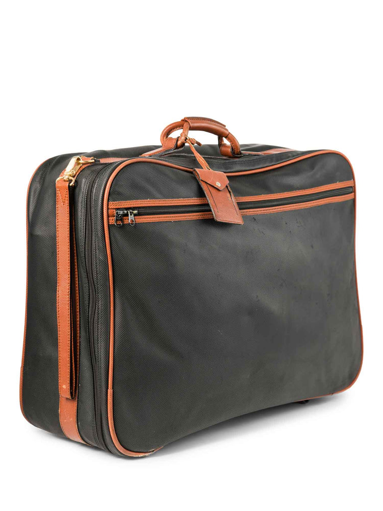 Bottega Veneta Leather Soft Luggage Suitcase Black Brown-designer resale