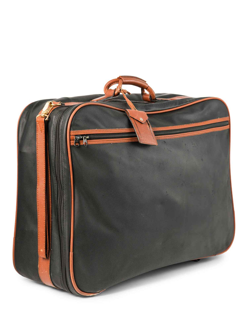 Soft leather top luggage