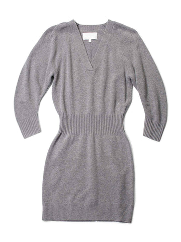 Brochu Walker Wool Knitted Dress Grey-designer resale
