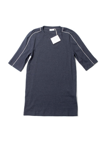 Brunello Cucinelli Cotton Monili Sweater Heather Grey-designer resale